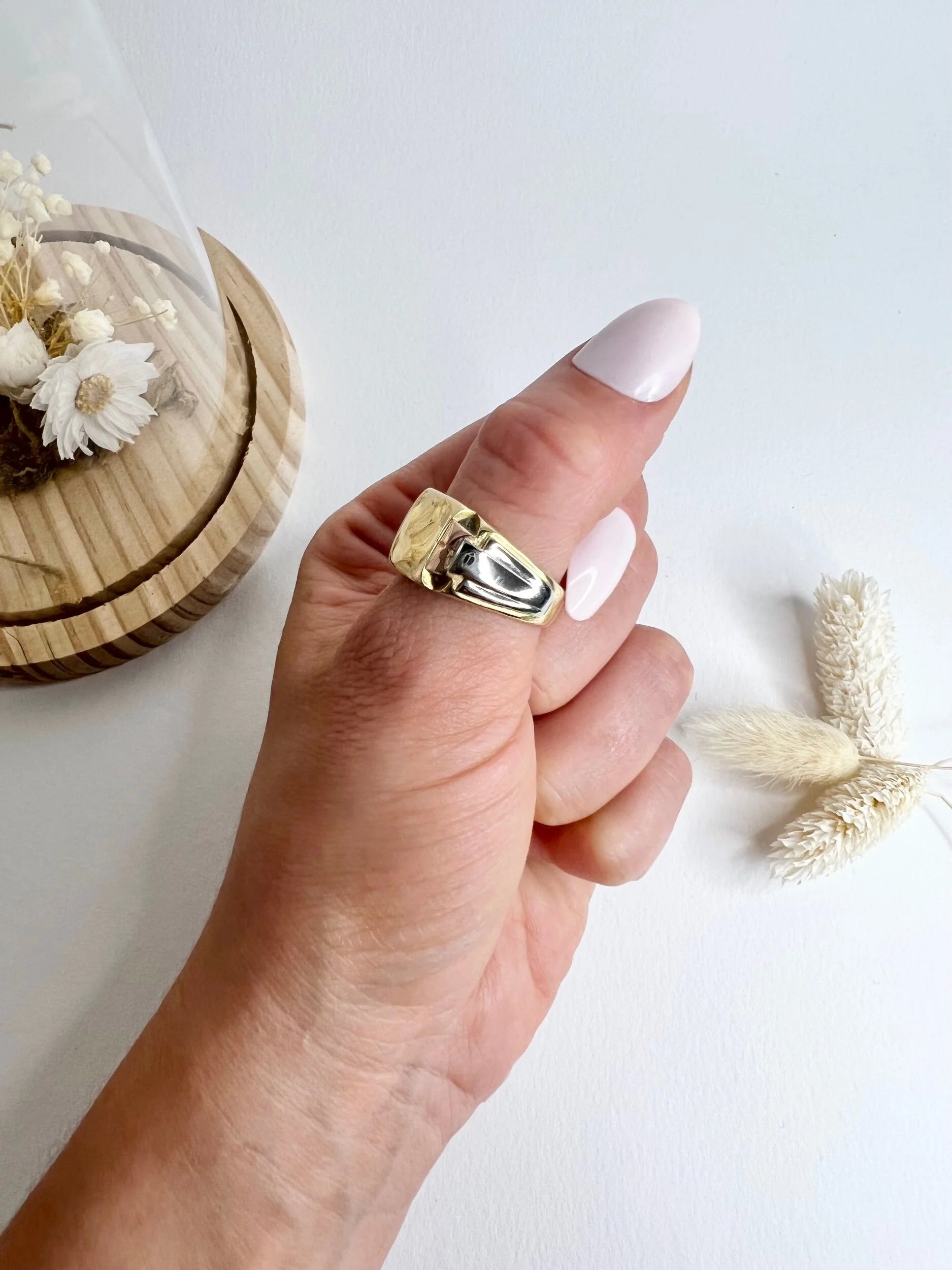 Art Deco 18 Carat Yellow Gold and Platinum Signet Ring, Circa 1920