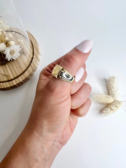 Art Deco 18 Carat Yellow Gold and Platinum Signet Ring, Circa 1920