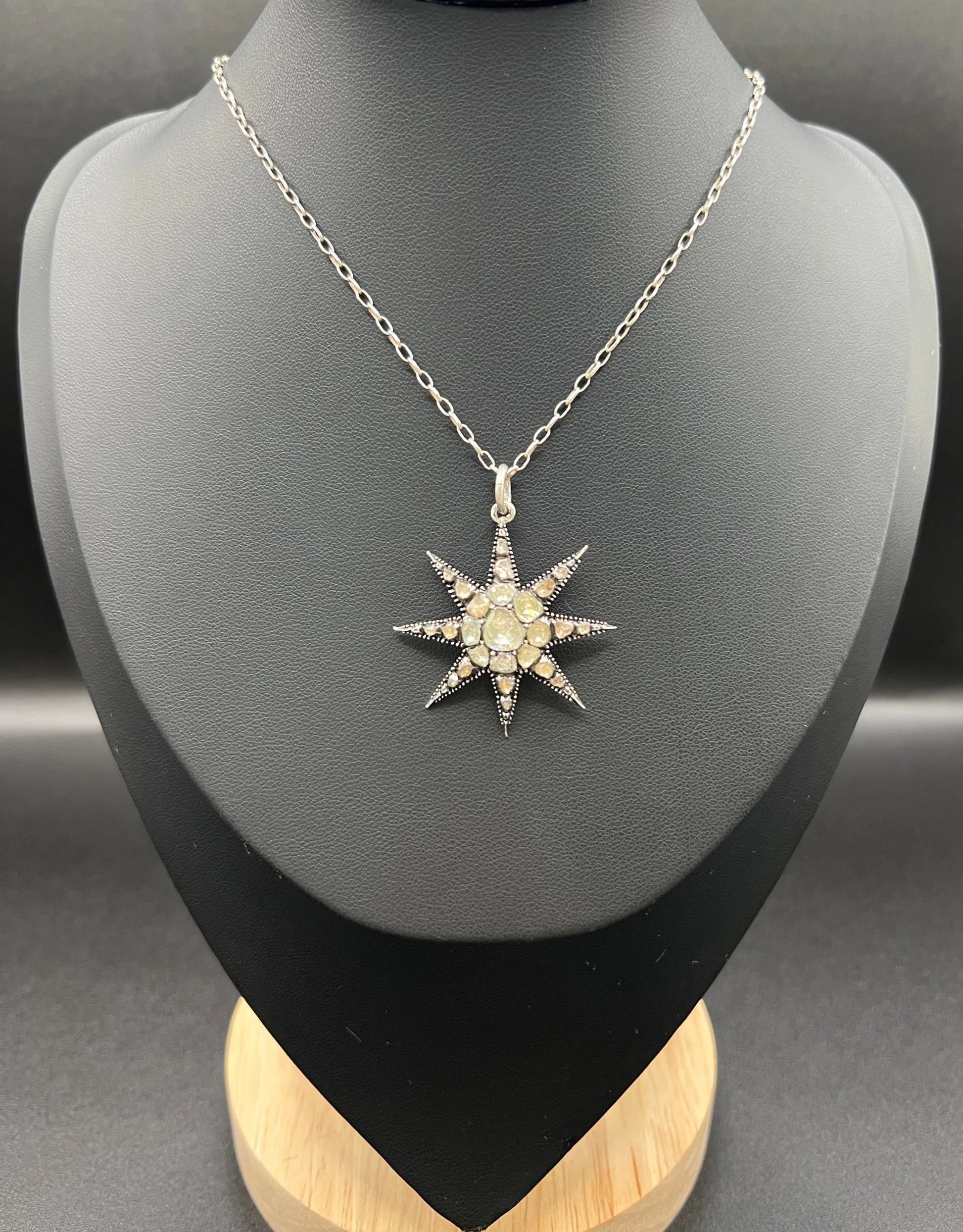 Georgian Rose Cut Diamond and Silver Star Pendant, Circa 1850