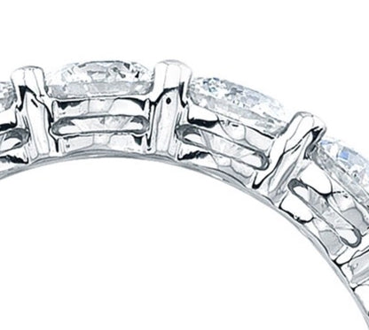 Pushing Present Round Diamond Full Eternity Wedding Ring, 4.10 Carats Jewellery Discovery London