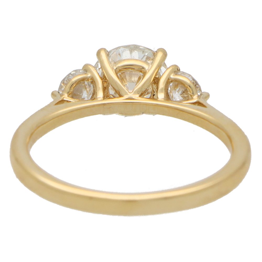 Certified Diamond Three Stone Engagement Ring