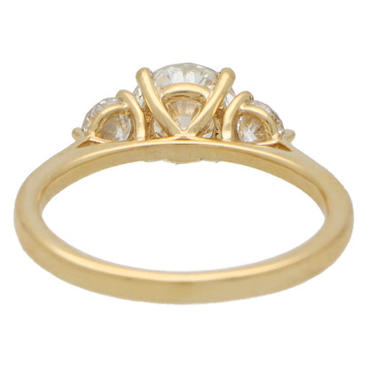 Certified Diamond Three Stone Engagement Ring