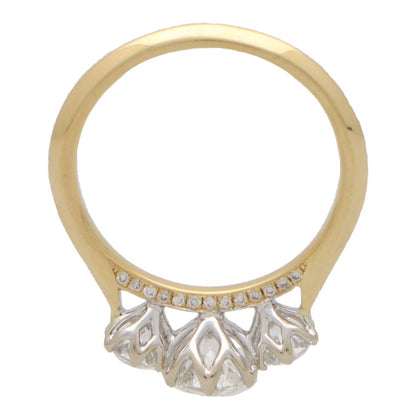 1.88ct Three Stone Diamond Engagement Ring in 18ct Yellow Gold