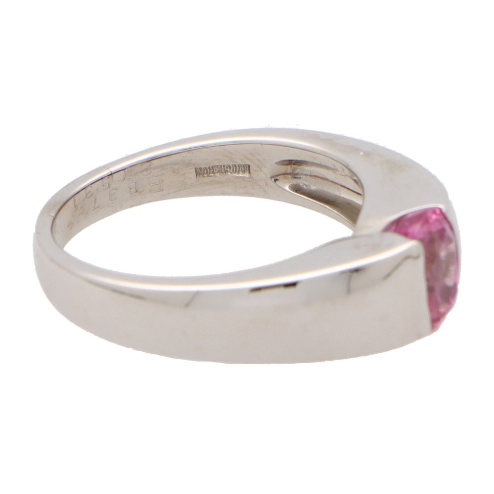 Vintage Boucheron Pink Sapphire Solitaire Ring