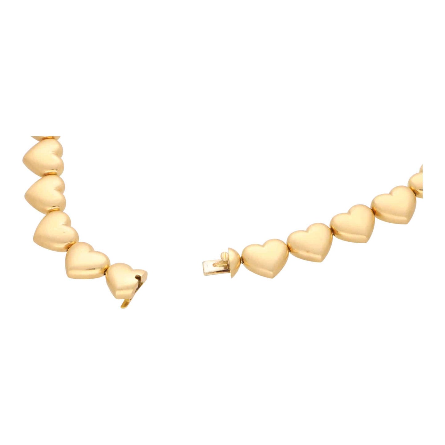 Vintage Mauboussin Mother of Pearl and Gold Heart Necklace