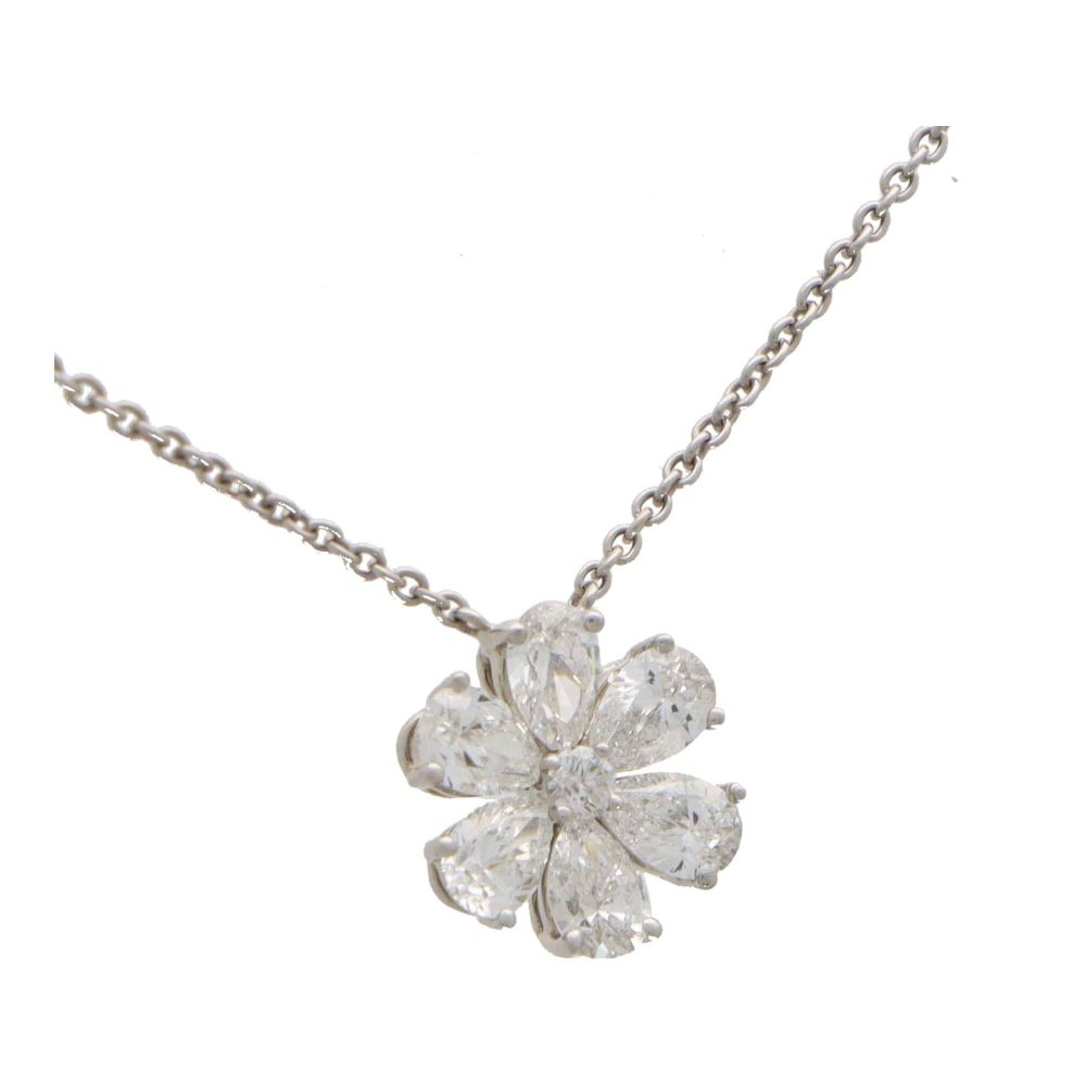 Vintage Harry Winston Forget Me Not Diamond Flower Pendant
