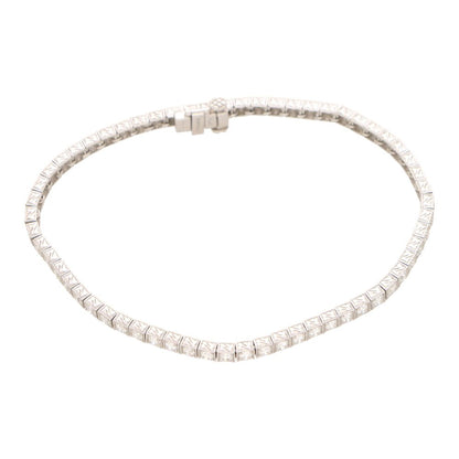 Diamond line tennis bracelet set in platinum.