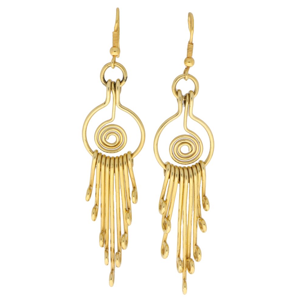 Vintage Swirl Dangle Drop Earrings