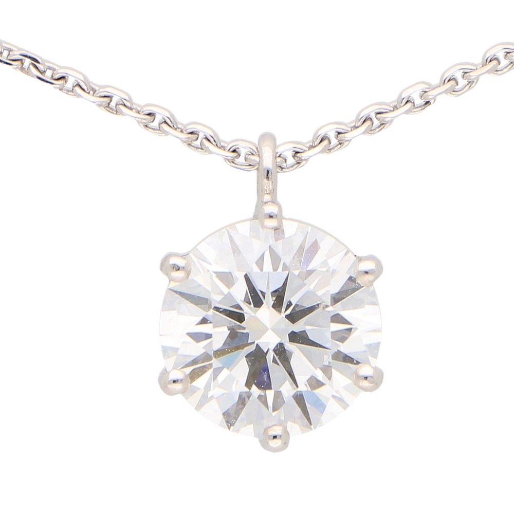 GIA Certified 2.40ct D colour Single Diamond Pendant