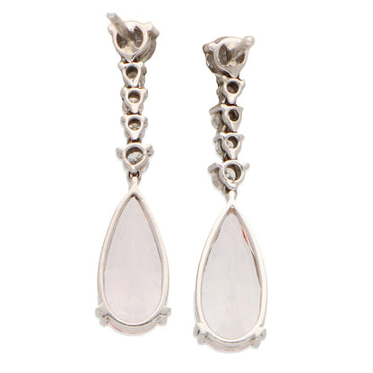 5ct Pink Morganite and Diamond Drop Earrings