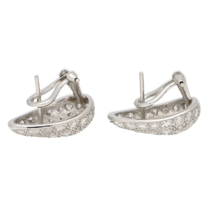 1.50ct Pear Shaped Diamond Earrings Set in Platinum