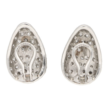1.50ct Pear Shaped Diamond Earrings Set in Platinum