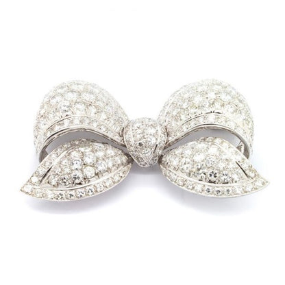 DIAMOND BOW BROOCH, 22 carats