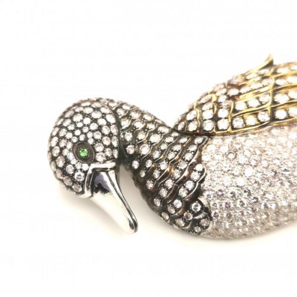 DIAMOND DUCK BROOCH