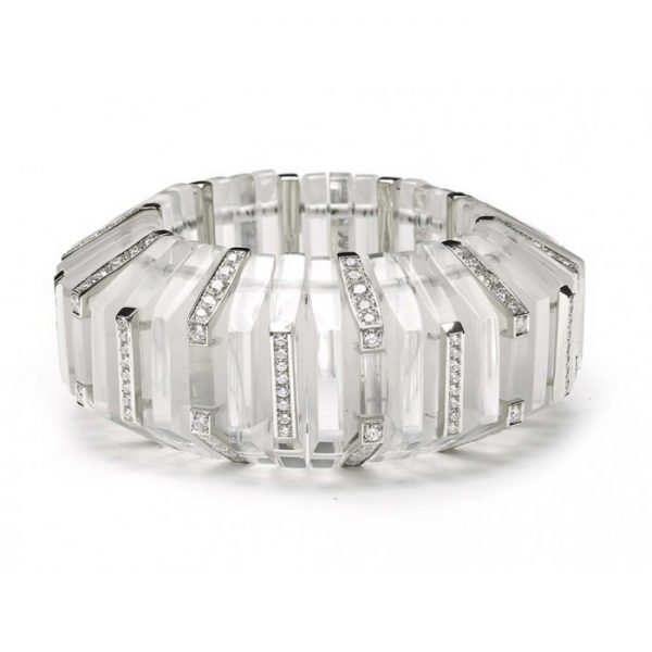 DIAMOND & ROCK CRYSTAL BANGLE