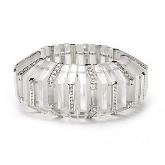 DIAMOND & ROCK CRYSTAL BANGLE