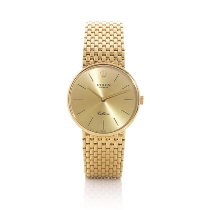 Vintage Rolex Geneve Cellini 18ct Yellow Gold Unisex Watch, Ref 5042