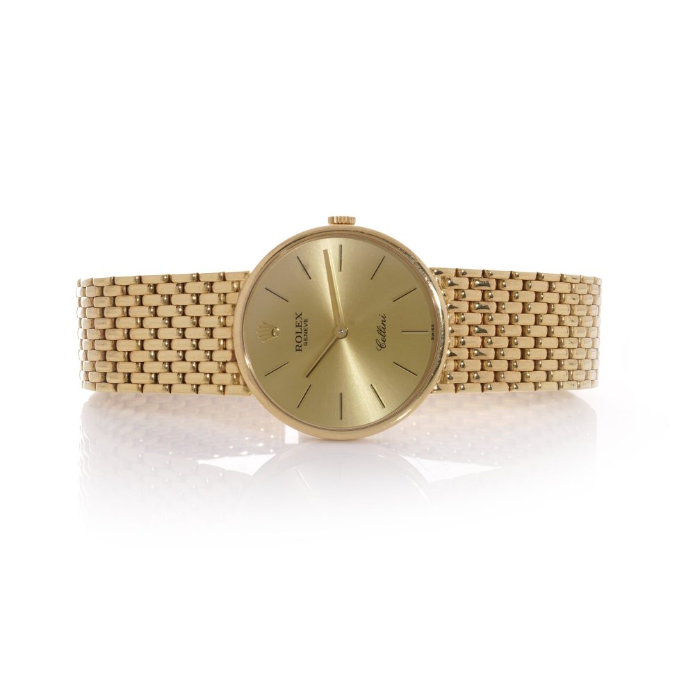 Vintage Rolex Geneve Cellini 18ct Yellow Gold Unisex Watch, Ref 5042