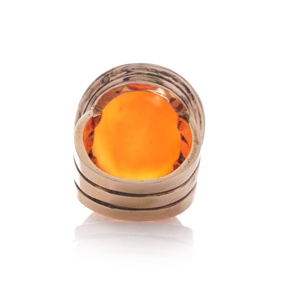 Victorian carnelian intaglio signet ring.