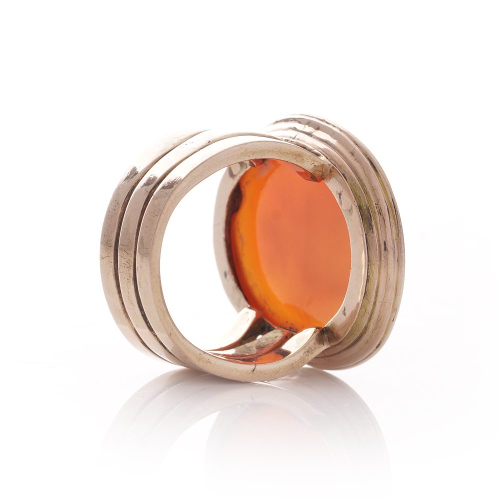 Victorian carnelian intaglio signet ring.