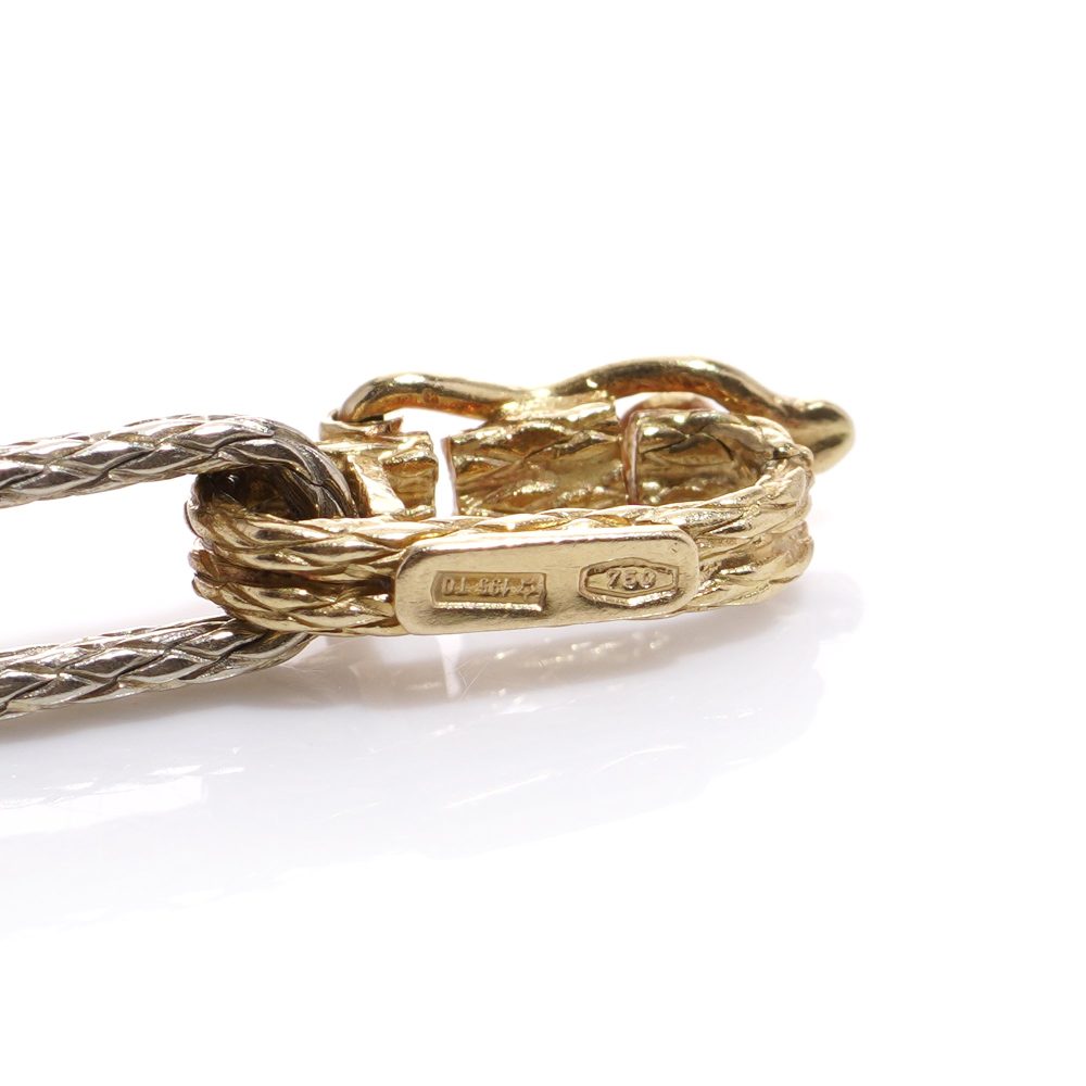 Link Chain Bracelet With Textured Wire Design In 18 Carat Gold