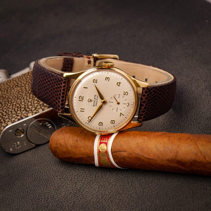 Vintage Rolex Precision 9ct Yellow Gold Manual Watch with Dennison Case, Circa 1957