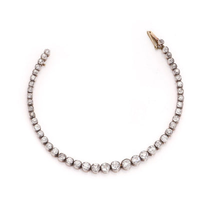 Victorian diamond bracelet set in rose gold and silver