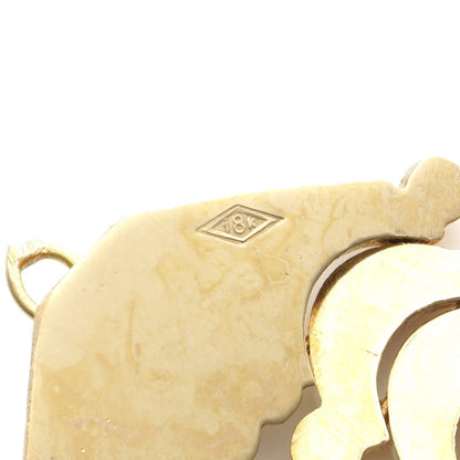 Vintage Retro 18ct Yellow Gold Wide Cuff Bracelet composed of double chevron links. Circa 1940s-1960s