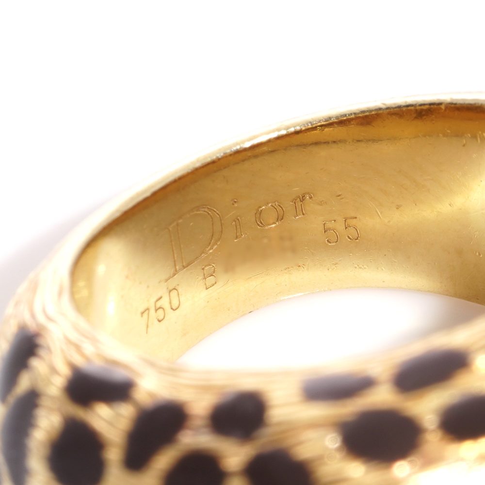 Dior Citrine And Enamel Leopard Design Dome Cocktail Ring In 18 Carat Gold