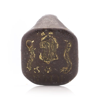 18th Century Signet Ring In Copper With 15 Carat Yellow Gold Inlay