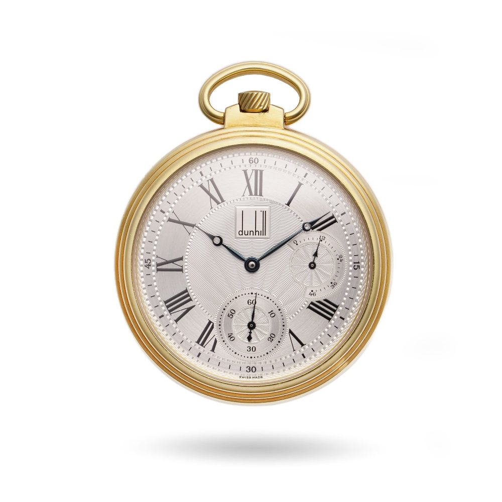 Dunhill Centenary Limited Edition 18ct Yellow Gold Pocket Watch, 15/25 Made in Switzerland, Circa 2000
