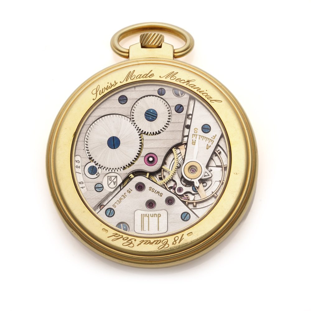 Dunhill Centenary Limited Edition 18ct Yellow Gold Pocket Watch, 15/25 Made in Switzerland, Circa 2000