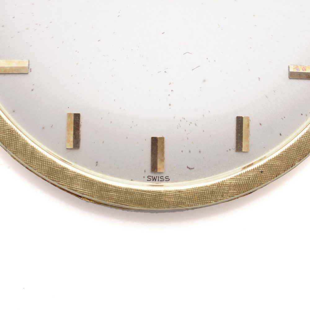 Vintage Vacheron Constantin 18ct Yellow Gold Open Face Extra Thin Dress Pocket Watch with brushed gold finish. Made in Switzerland, Circa 1960s