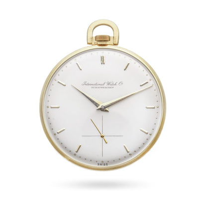 Vintage International Watch Company IWC 18ct Yellow Gold Open Face Extra Slim Dress Pocket Watch