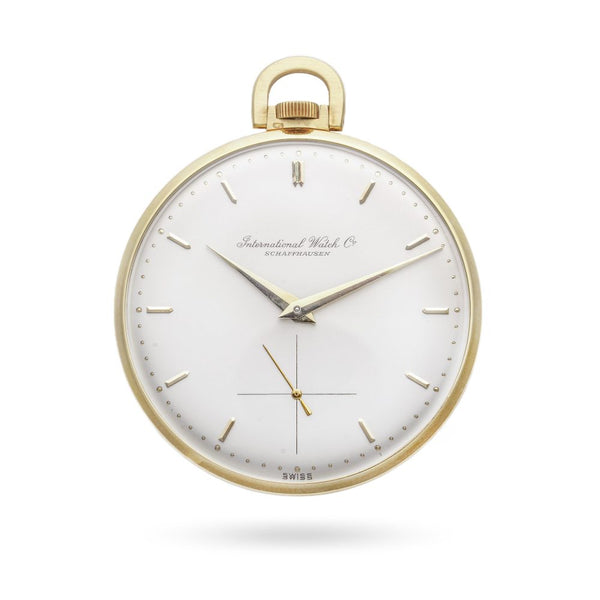 Vintage International Watch Company IWC 18ct Yellow Gold Open Face Extra Slim Dress Pocket Watch