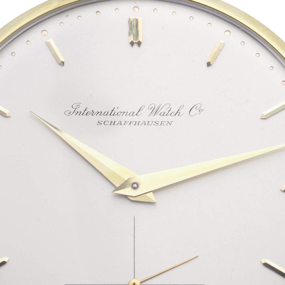 Vintage International Watch Company IWC 18ct Yellow Gold Open Face Extra Slim Dress Pocket Watch