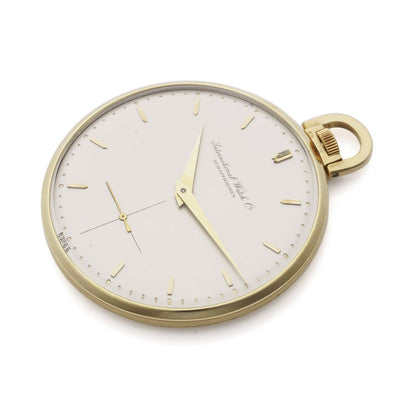Vintage International Watch Company IWC 18ct Yellow Gold Open Face Extra Slim Dress Pocket Watch