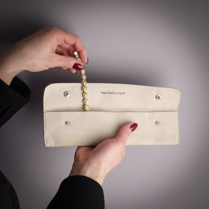 Van Cleef & Arpels gold and diamond link bracelet.