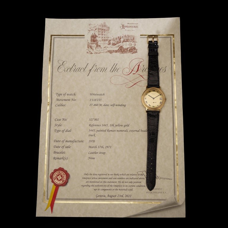 Vintage Patek Philippe Automatic Men's Wristwatch