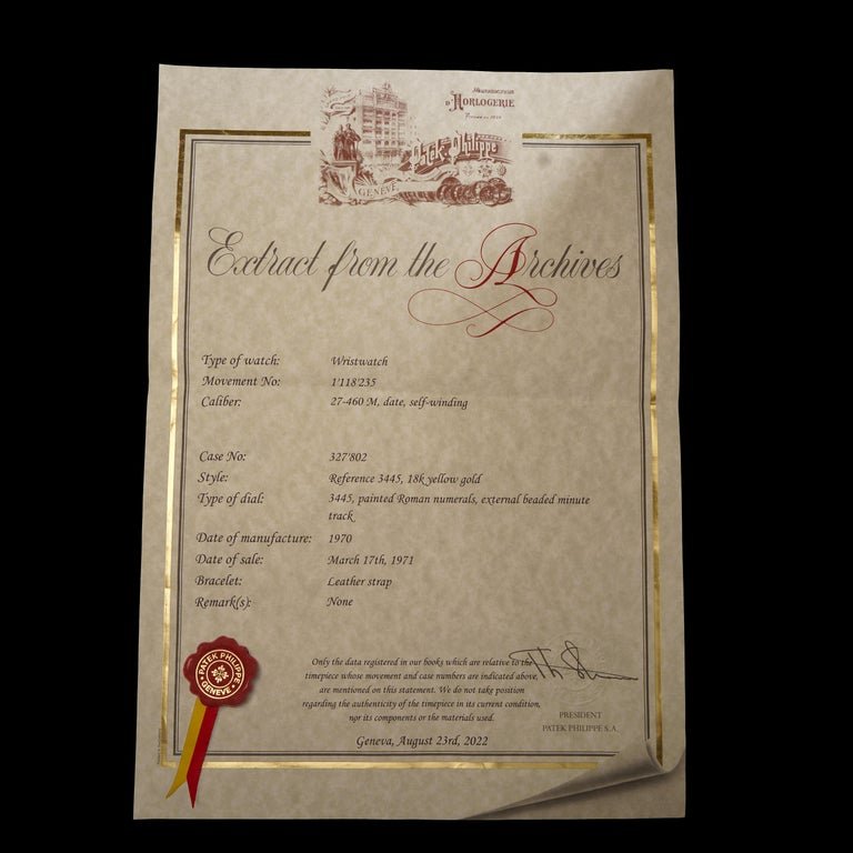 Vintage Patek Philippe Automatic Men's Wristwatch