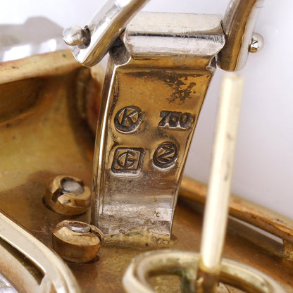 Vintage Rock Crystal And Diamond Clip - On Earrings In 18 Carat Yellow Gold