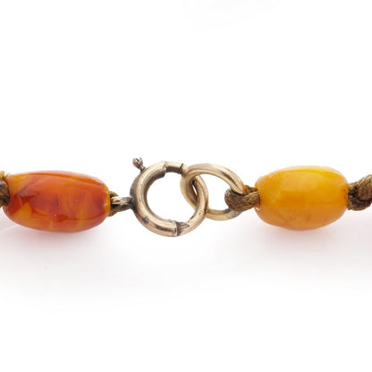 Baltic amber bead necklace.