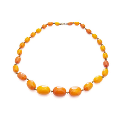 Baltic amber bead necklace.