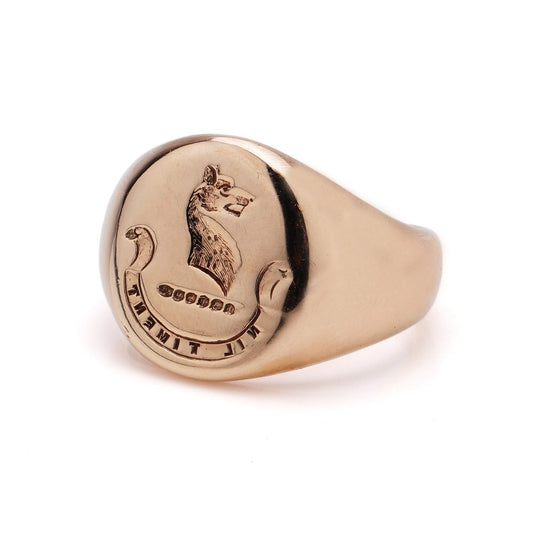 Vintage gold signet ring.