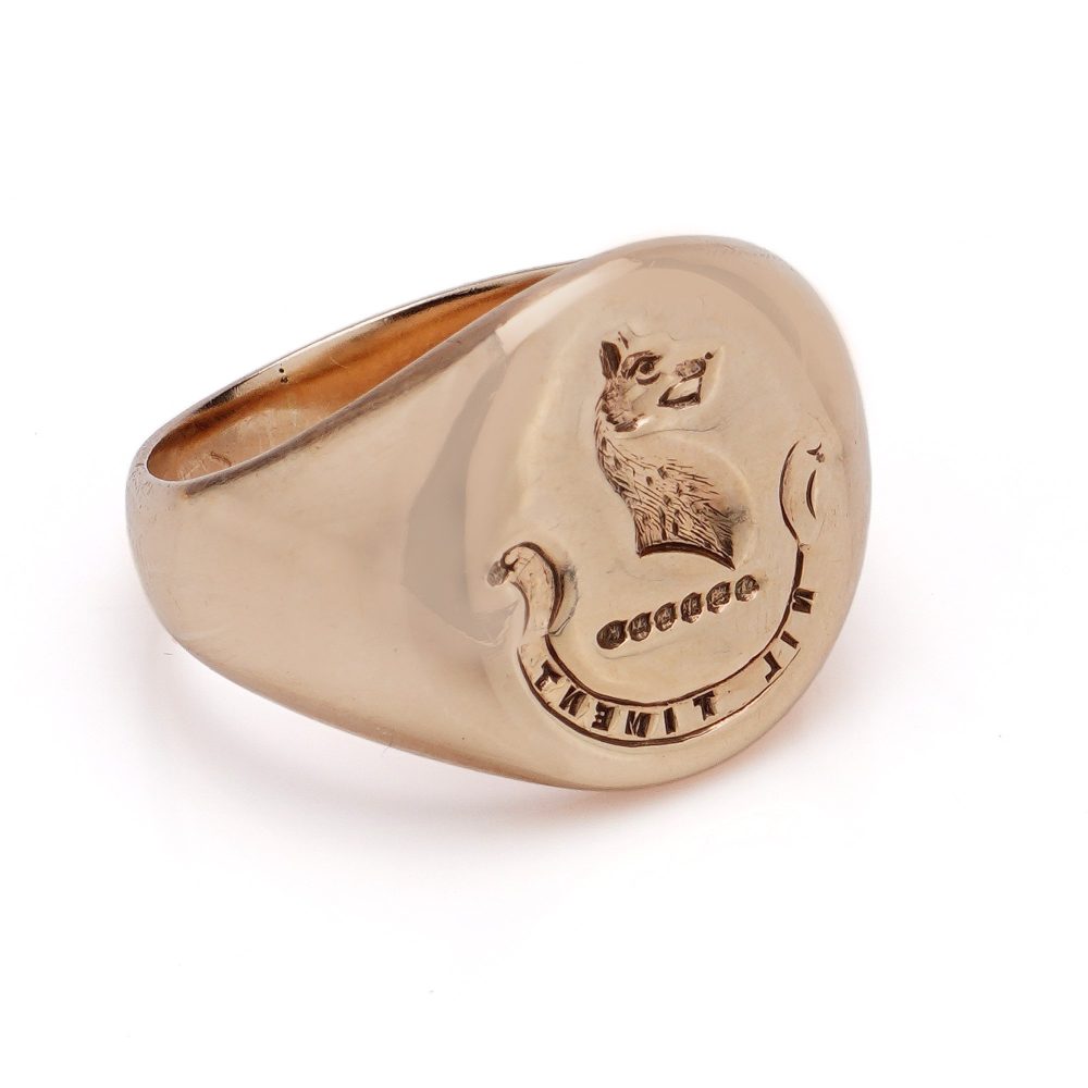 Vintage gold signet ring.