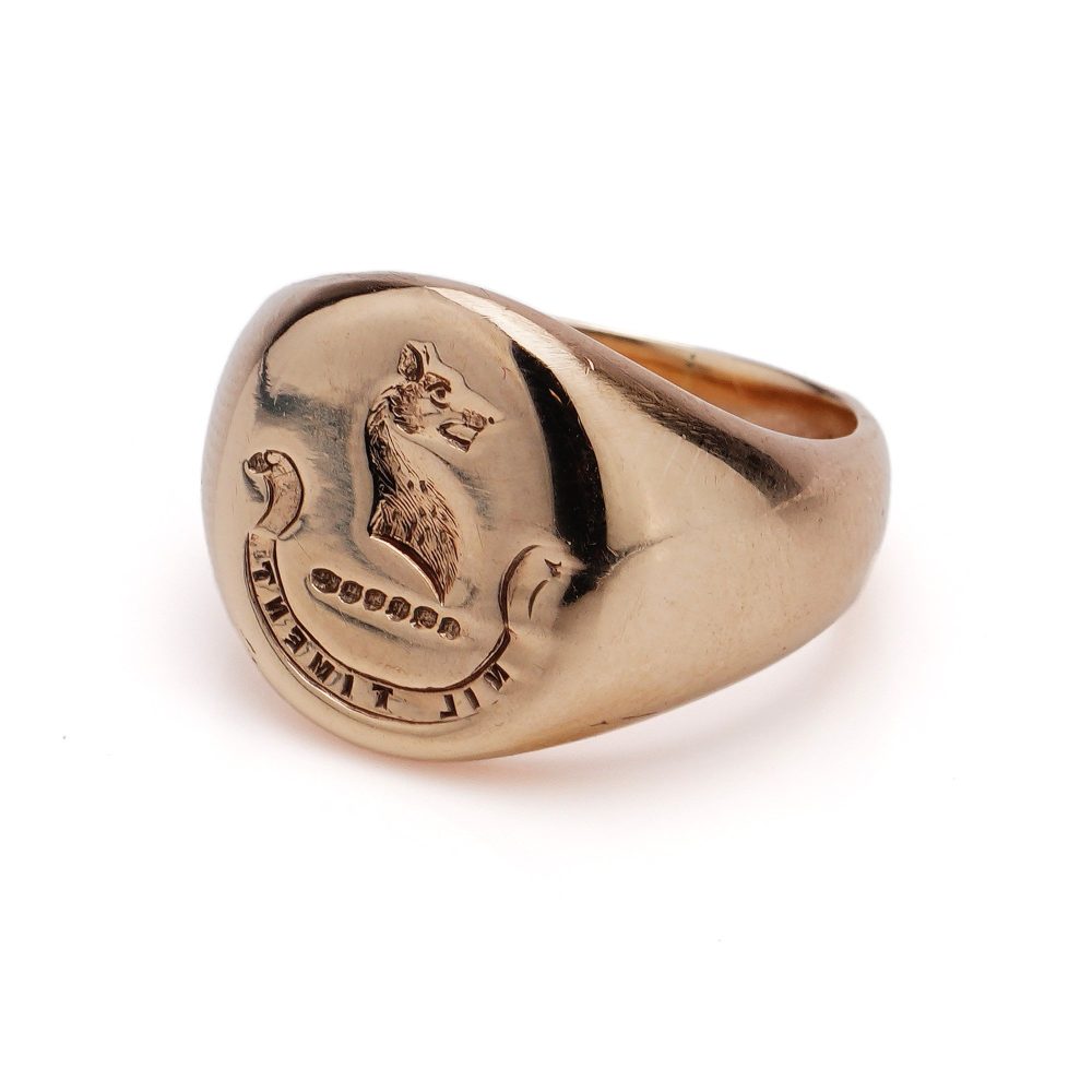 Vintage gold signet ring.