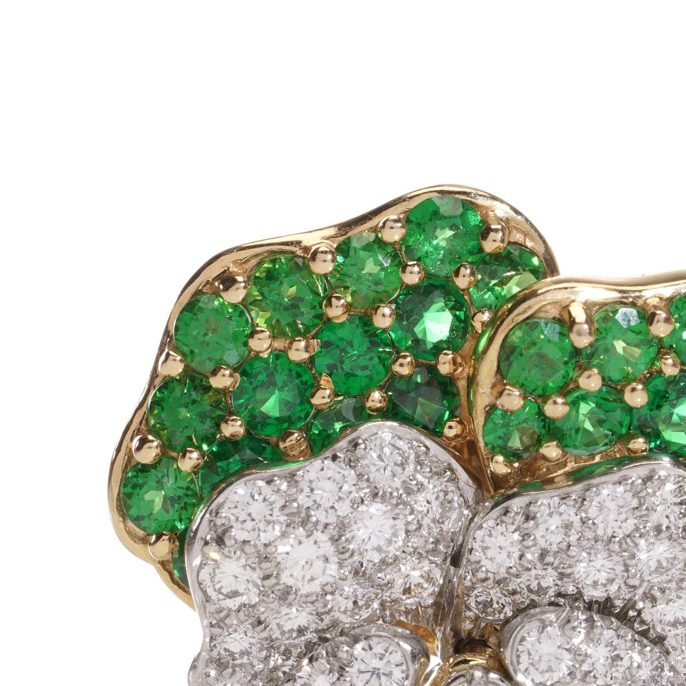 Tiffany & Co. Pansy Brooch With Diamonds, Sapphires And Tsavorite Garnets