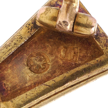 Russian gold brooch with ruby and diamonds.