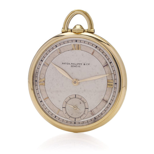 Art Deco Patek Philippe 18ct Yellow Gold Open Face Pocket Watch