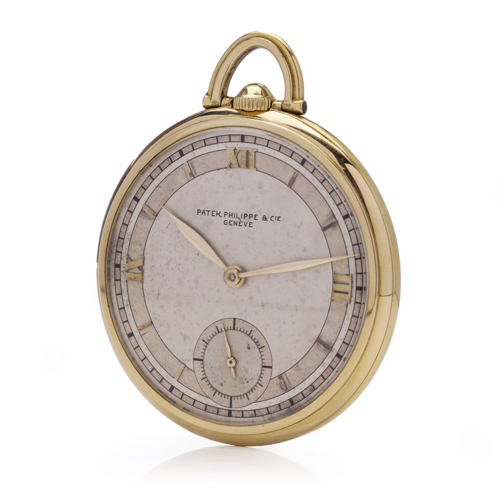 Art Deco Patek Philippe 18ct Yellow Gold Open Face Pocket Watch